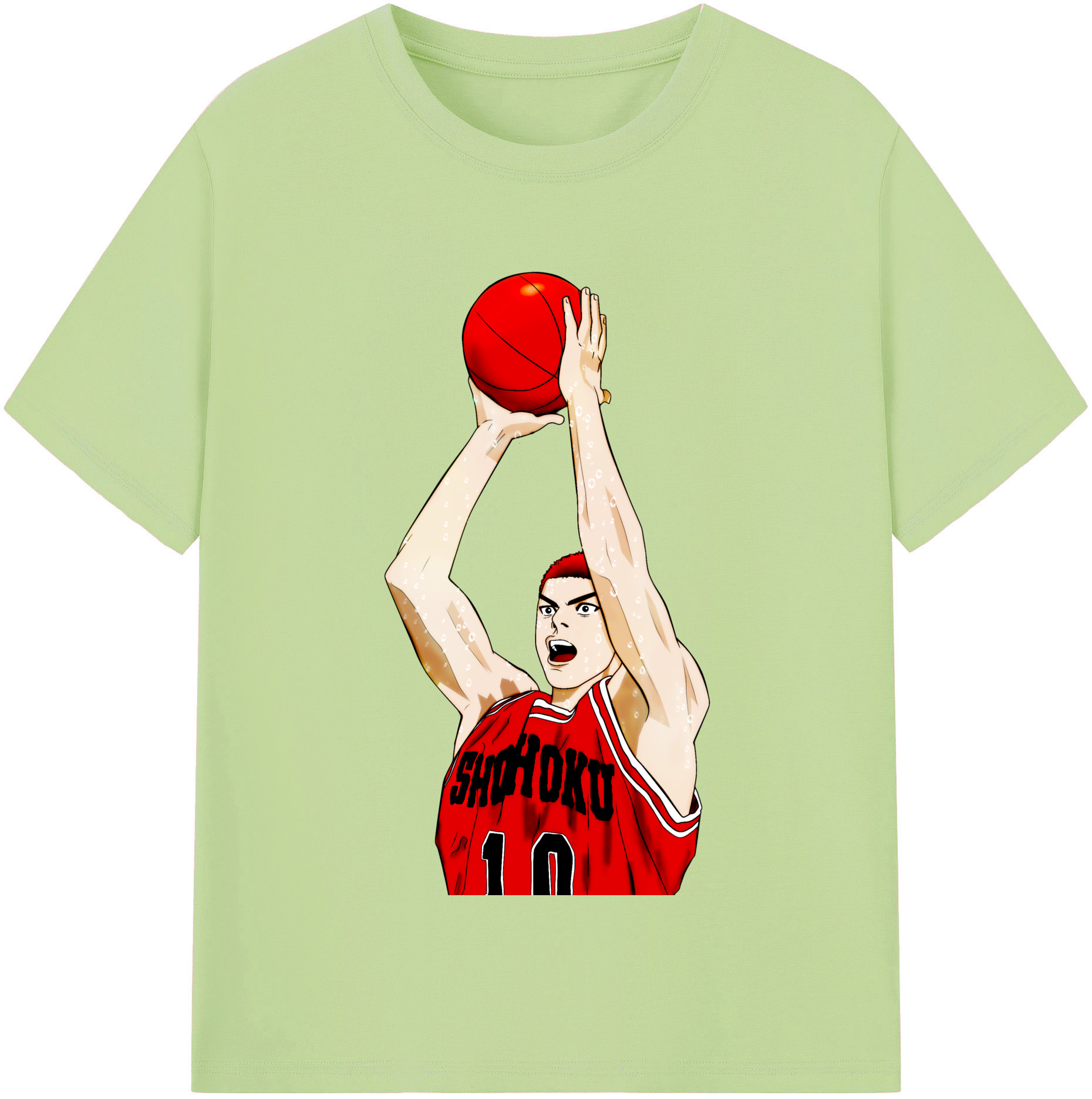 SLAM DUNK／スラムダンク 綿100％半袖Tシャツ（フロントプリント）